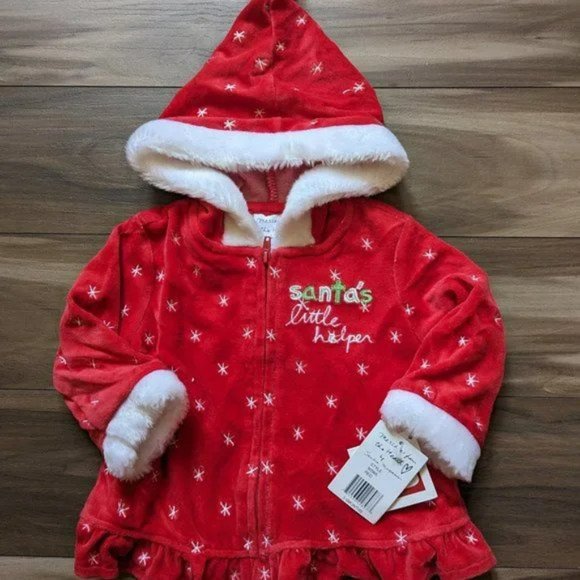 NWT Messages From The Heart Santa Little Helper Baby Red Dress Christmas… - Picture 2 of 5
